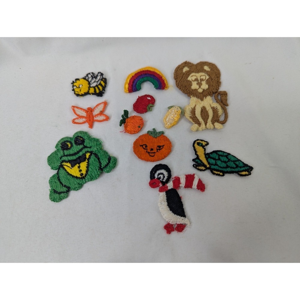 Sew On Patch Embroidered Applique Animal Insect Fruit Rainbow Lot